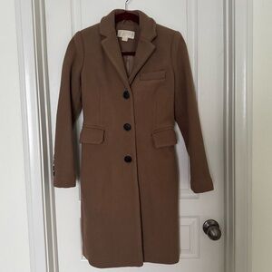 Michael Kors Women's Single-Breasted Walker Coat, Dark Camel, XXS